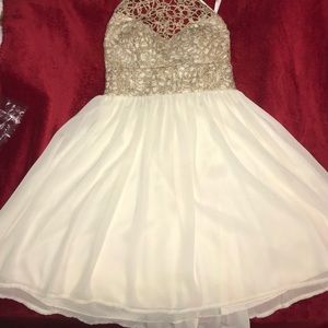 Beige and Gold Dress